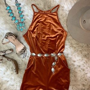 SOLD UO Velvet Naomi Jumpsuit